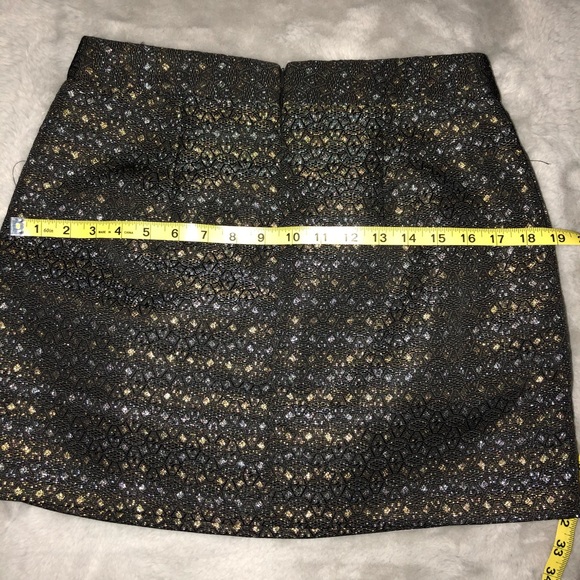 Old Navy Skirt Black with Metallic Design Chic - Picture 9 of 11